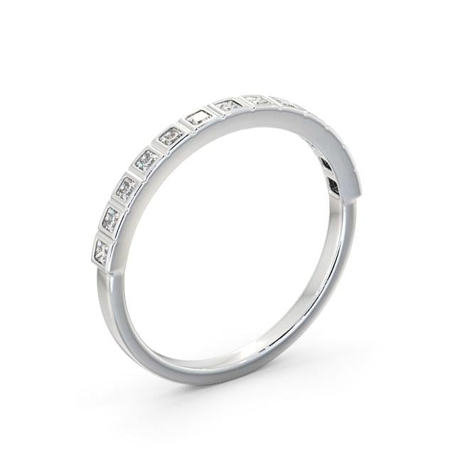 Hana Half Eternity Princess Lab Diamond Unique Bezel Set Ring